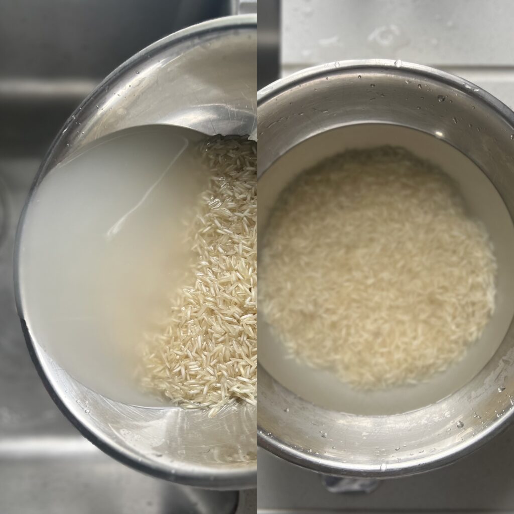 how to wash rice