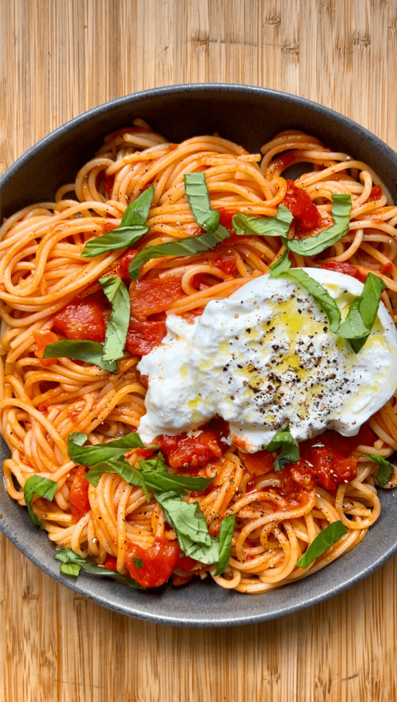 Spaghetti Pomodoro with Burrata