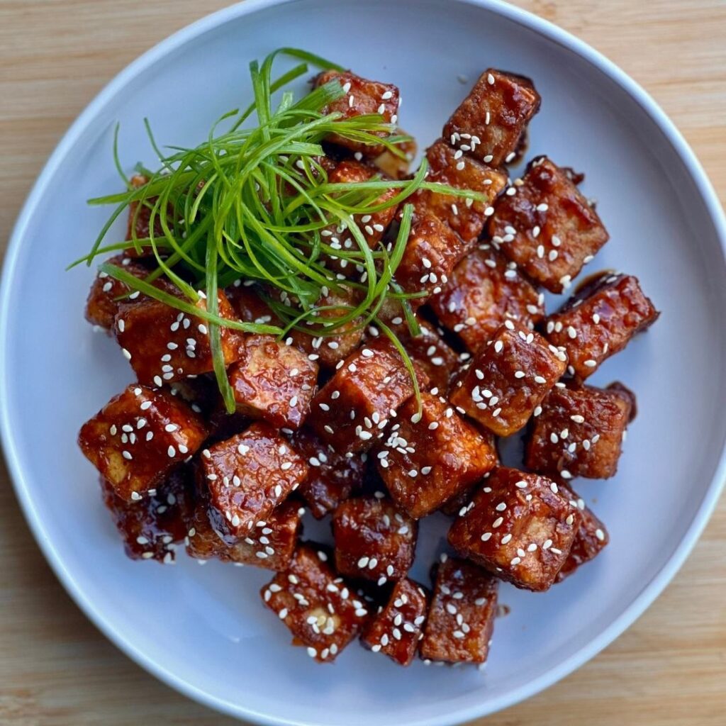 Korean Soy Garlic Crispy Tofu
