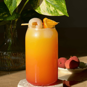 lychee sunrise mocktail