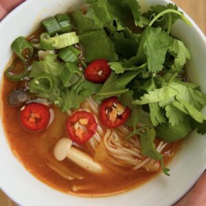 mushroom dumpling soup