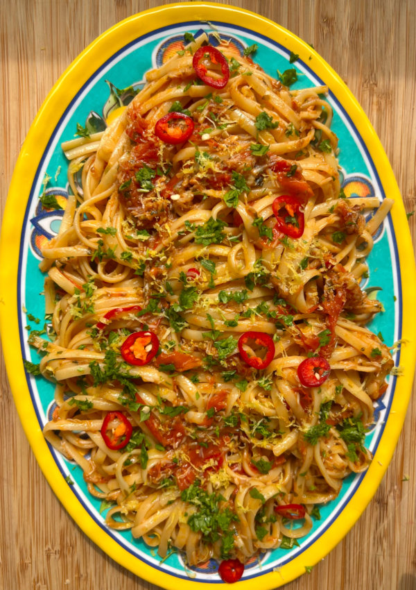 chilli crab linguine