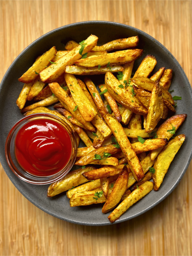 Baked homemade french fries