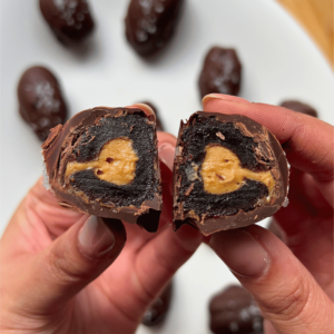 dark chocolate peanut butter dates