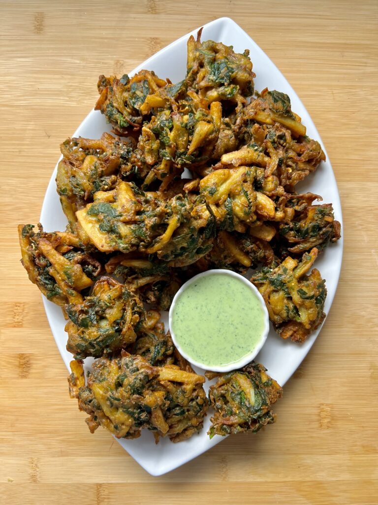 Pakoras final fried